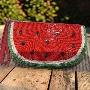 Watermelon Beaded Clutch
